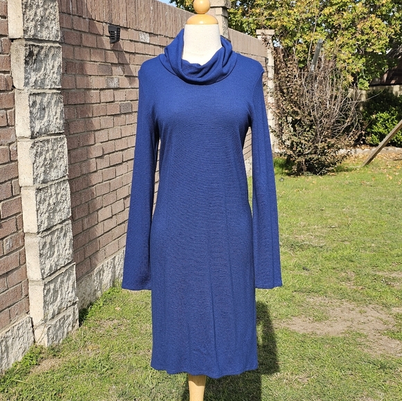 NWT J. Jill blue casual dress - Picture 1 of 6